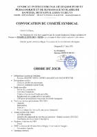 COMITE SYNDICAL – CONVOC 2021 06 22