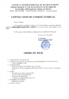Convocation Comité syndical 23 03 2022